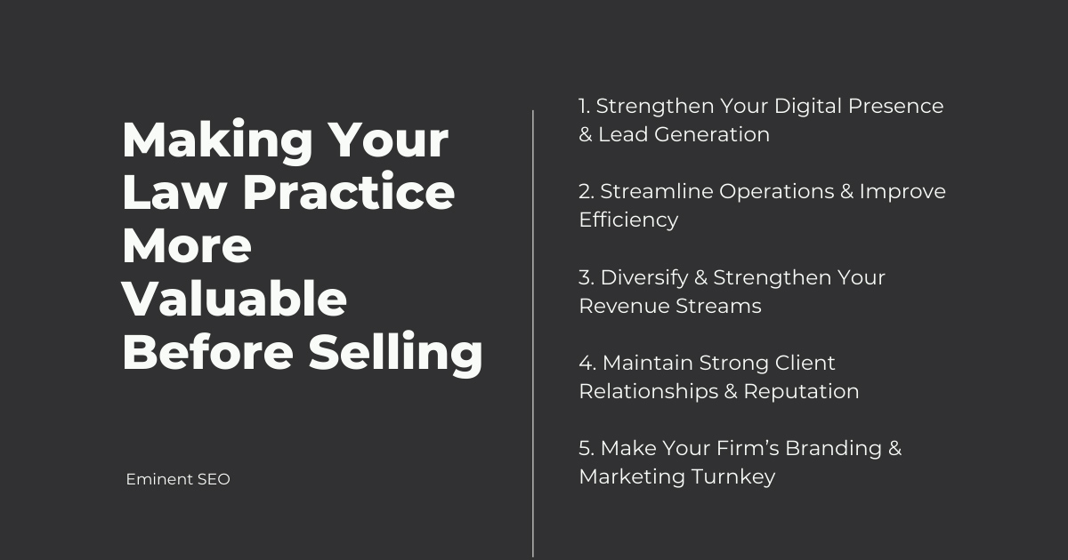 Making Your Law Practice More Valuable Before Selling